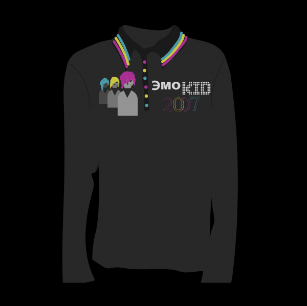 2007 emokid polo shirt