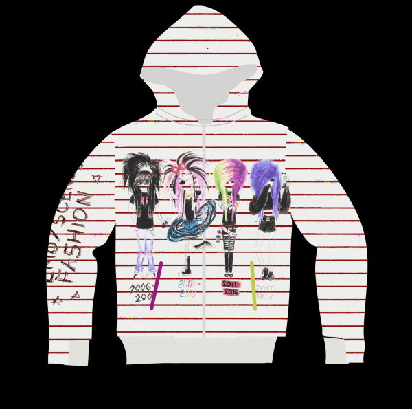 emokid 4 gril hoodie