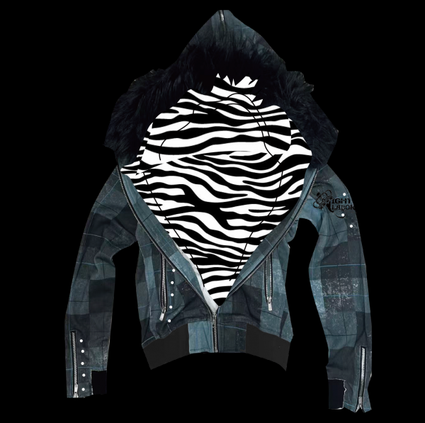 2007 striped zebra hoodie